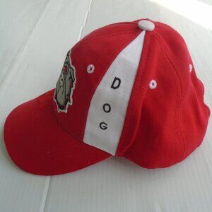 Georgia Bulldog Strapback Hat One Size Fits Red/White